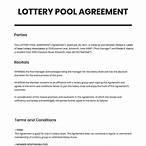 lottery pool agreement